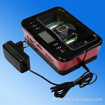 AAA, AA, C, N, D, 9V Battery Charger with USB